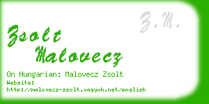 zsolt malovecz business card